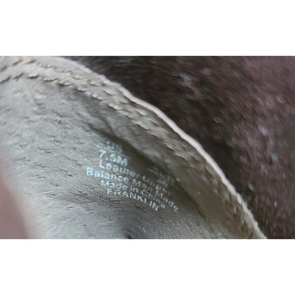 Sam Edelman Brown Suede & Leather Stacked 4" Heel Ankle Booties Lug Sole Sz 7.5 - Picture 6 of 10